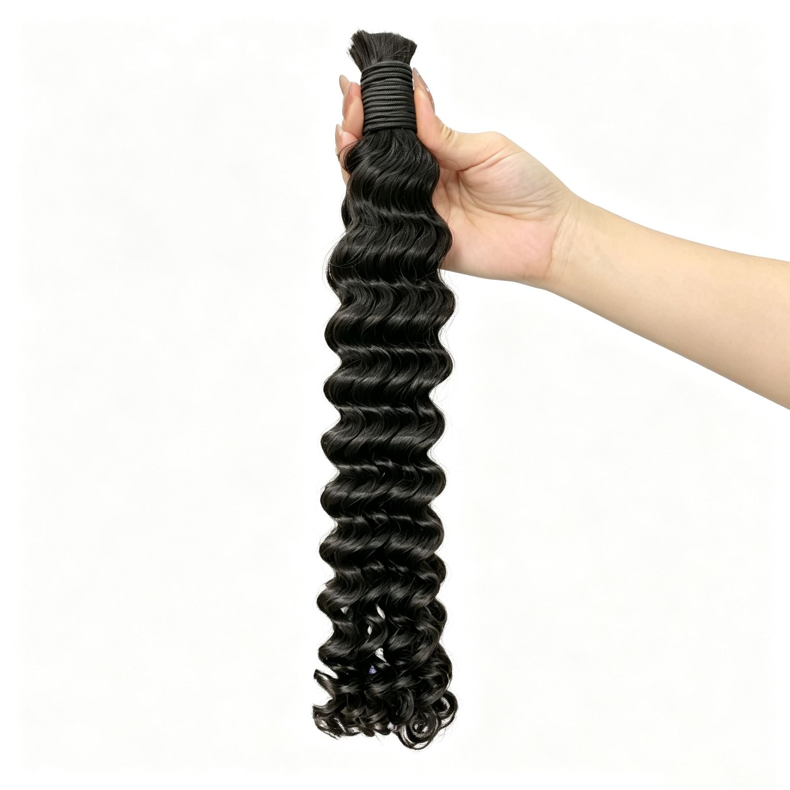 Deep Wave No-Weft Bulk Human Hair (Boho Braids)